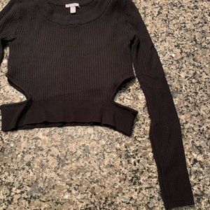 CHARLOTTE RUSSE Crop Top - Long Sleeve